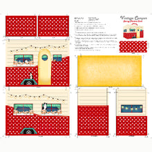 Load image into Gallery viewer, Vintage camper sewing machine cover for you to sew red and yellow
