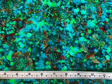 Load image into Gallery viewer, Sea Turtle turquoise colorway Oceana collection from Quilting Treasures
