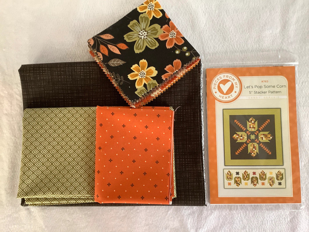 Awesome Autumn Lets Pop Some Corn Quilt Kit