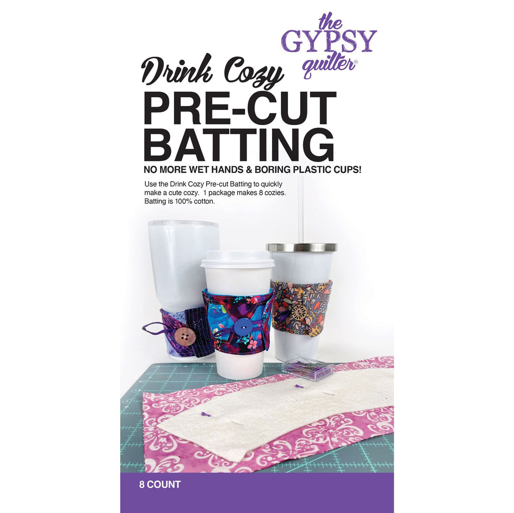 Drink Cozy Pre-Cut Batting makes 8 cozies