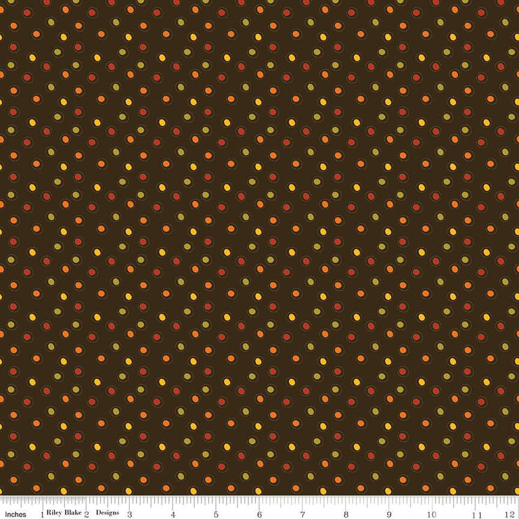 Awesome Autumn by Riley Blake Dots Raisin from Sandy Gervais