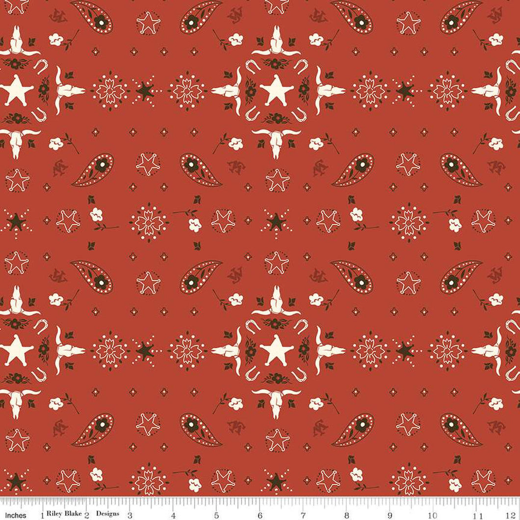 Go West with John Wayne Gray colorway by the yard from Riley Blake Designs