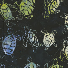 Load image into Gallery viewer, Bali Hawaii collection sea turtles midnight from Benartex two yards
