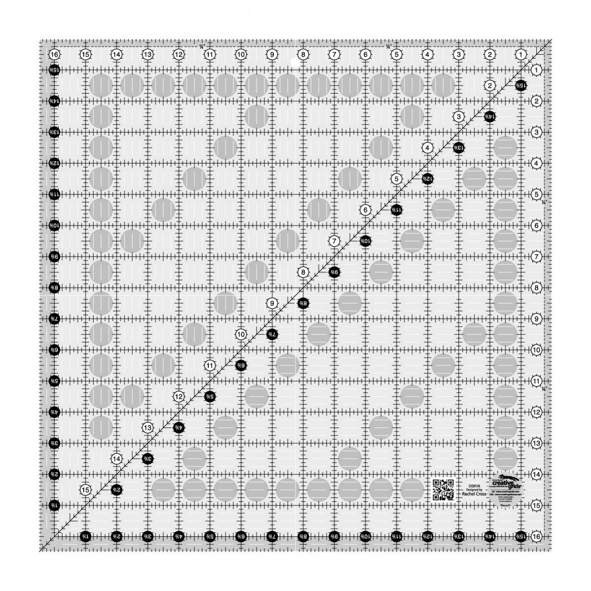 Creative Grids 16-1/2 inch square ruler CGR16 – Pat on the Back