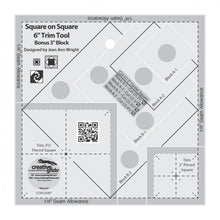 Load image into Gallery viewer, Creative Grids Square on Square Trim Tool - 3in or 6in Finished CGRJAW7

