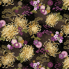 Load image into Gallery viewer, Japanese purple floral medium by Chong-A Hwang from Timeless Treasures fabrics
