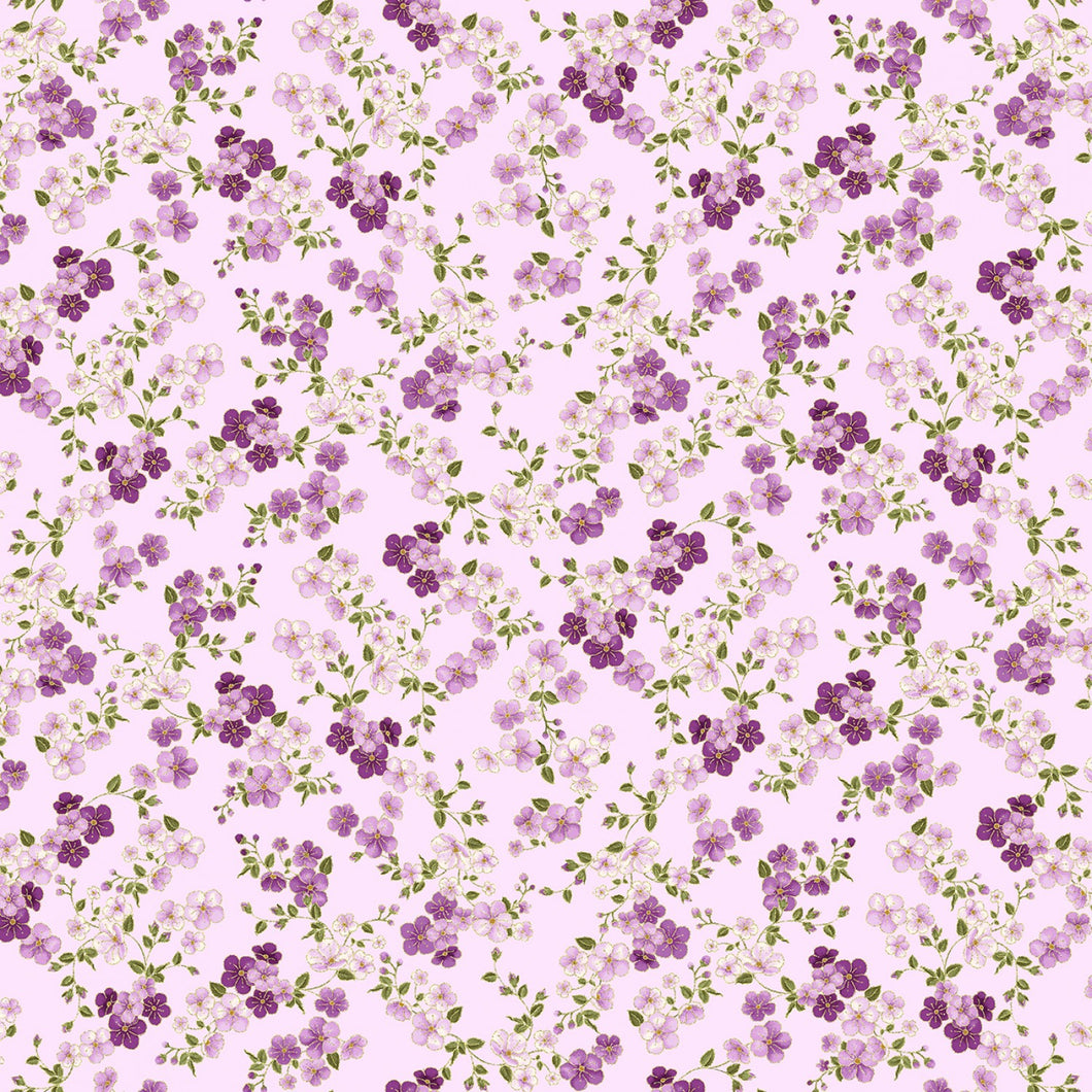 Majestic by Chong-A Hwang delicate Japanese Cherry Blossoms or Sakura from Timeless Treasures fabrics