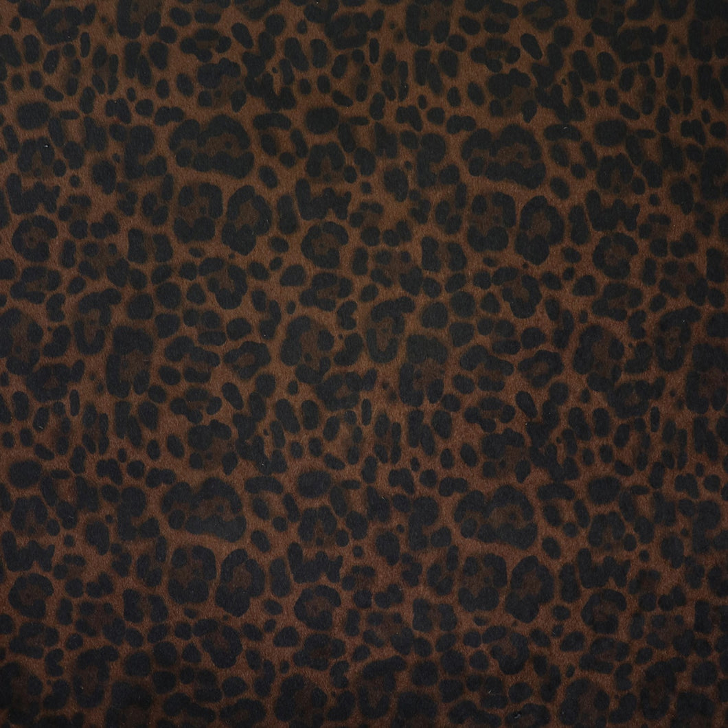 Leopard Black Walnut Faux Fur 1/2 yard