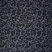 Load image into Gallery viewer, Leopard Navy Slate Faux Fur 1/2 yard
