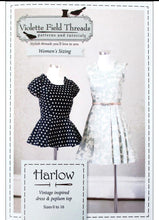 Load image into Gallery viewer, Harlow vintage inspired dress and peplum top Pattern
