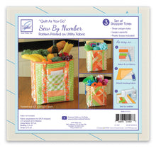 Load image into Gallery viewer, Just add fabric! Quilt as you go Utility Shoppers totes 3 pack
