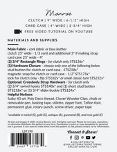 Load image into Gallery viewer, Monroe Bag Kit for a clutch and card case plus hardware
