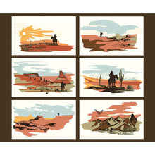 Load image into Gallery viewer, Go West with John Wayne Brown colorway by the yard from Riley Blake
