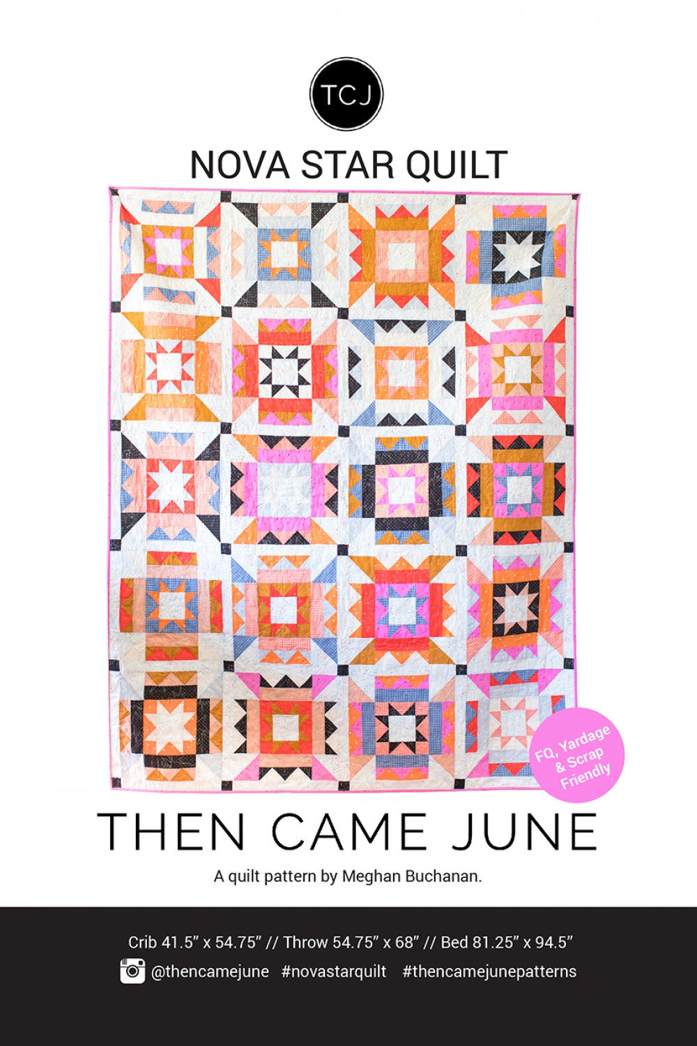 Nova Star Quilt Kit includes Palette picks original fabrics throw size from Then Came June By Meghan Buchanan or just the Palette Picks fabrics