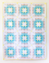 Load image into Gallery viewer, Nova Star Quilt Kit includes Palette picks original fabrics throw size from Then Came June By Meghan Buchanan or just the Palette Picks fabrics
