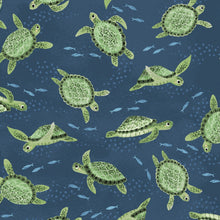 Load image into Gallery viewer, Sea Turtles from Clothworks dark denim
