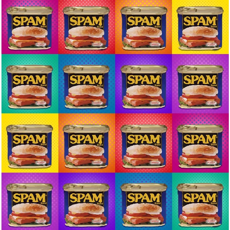 SPAM pop art CANVAS cotton DUCK