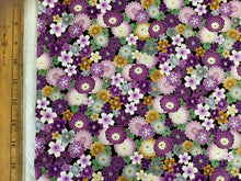 Load image into Gallery viewer, Packed Japanese purple floral by Chong-A Hwang from Timeless Treasures fabrics
