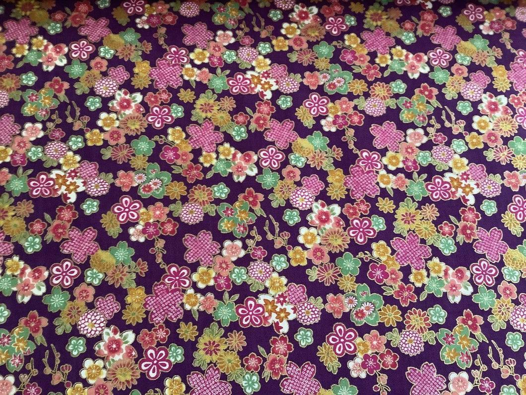 Purple colorway from Sakura Brook from Robert Kaufman