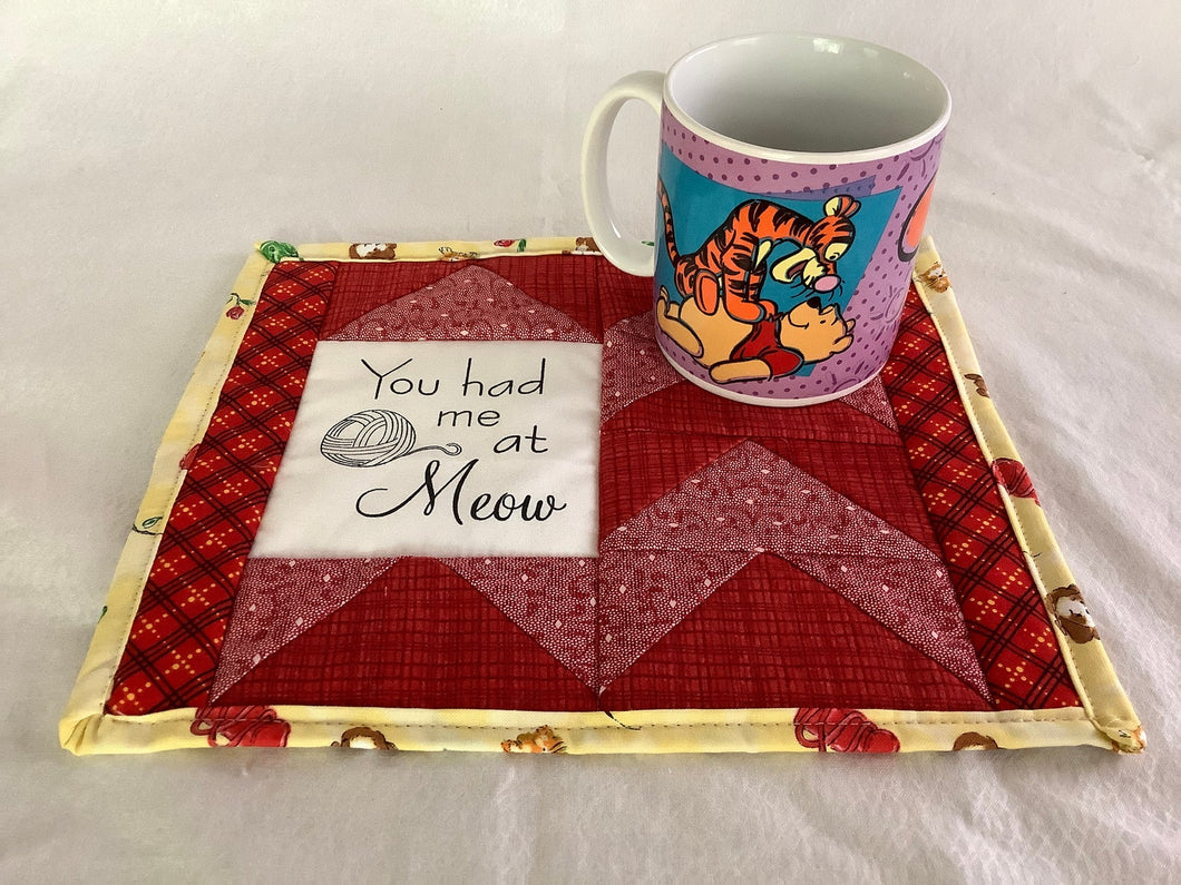 Daily mews mug mats with words with silly sayings