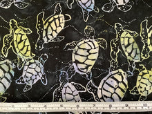 Load image into Gallery viewer, Bali Hawaii collection sea turtles midnight from Benartex two yards

