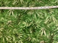 Load image into Gallery viewer, Cannabis batik look fabric from Quilting Treasures
