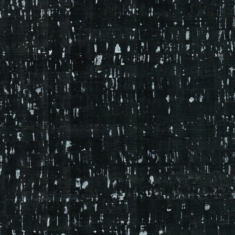 Black cork faux leather with silver flecks 18 inch