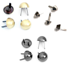 Load image into Gallery viewer, Four Dome Feet for purses, or Bucket Bag Gunmetal
