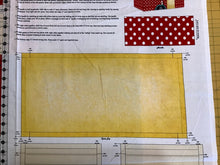 Load image into Gallery viewer, Vintage camper sewing machine cover for you to sew red and yellow
